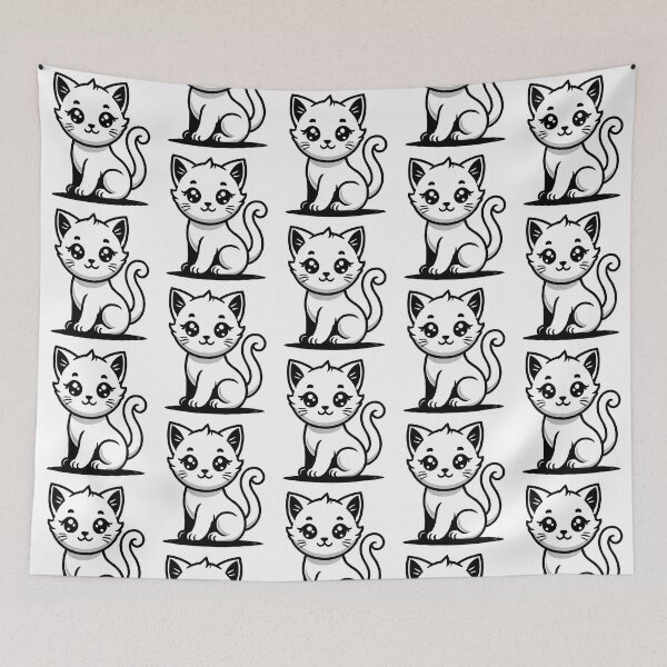 Item preview, Little black and white cat -4 designed and sold by Sen-Design.