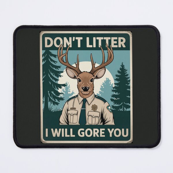 Item preview, Retro Deer Ranger "Don't Litter" PSA: WPA Style designed and sold by 3MillsDesign.