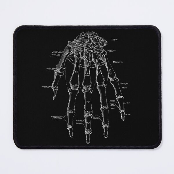 Item preview, Antique Human Anatomy Science Illustration - Hand Bones Old Medical Design - White on Black designed and sold by Whatever, Maranda.