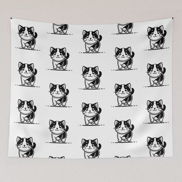 Item preview, Little black and white cat -5 designed and sold by Sen-Design.