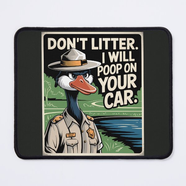 Item preview, Retro Black Goose "Don't Litter" PSA: WPA Style designed and sold by 3MillsDesign.