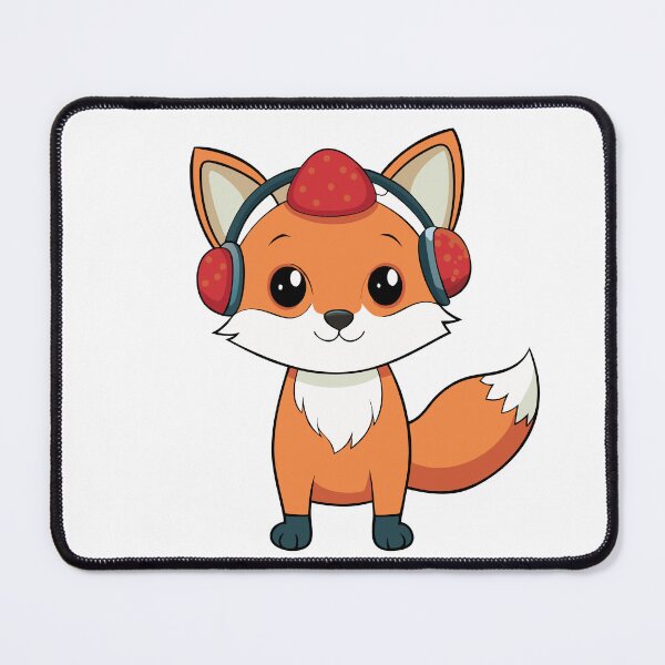 Item preview, Fox with Raspberry Earmuffs designed and sold by omerfdln34.