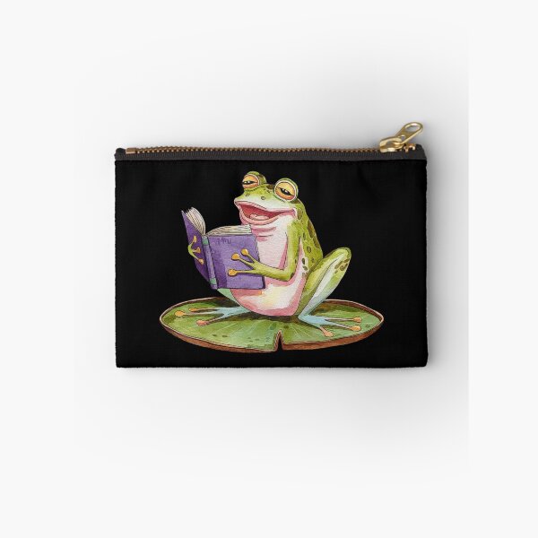 Item preview, Funny Frog Reading a Book on a Lily Pad - Whimsical Animal Illustration designed and sold by love3617.