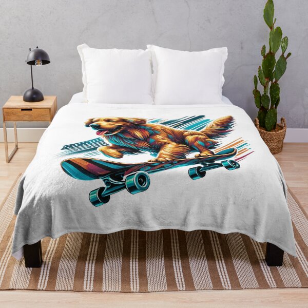 Item preview, Skateboarding Golden Retriever designed and sold by maistendencias.