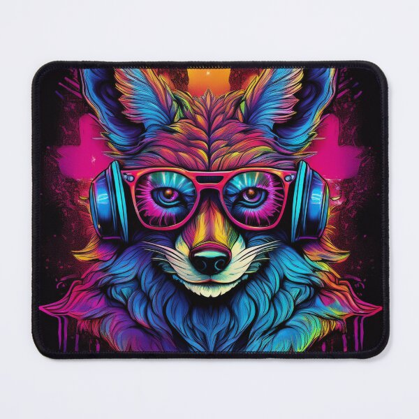 Item preview, Graffiti Coyote in Headphones and Shades designed and sold by Boxing Kangaroo Retail Company.