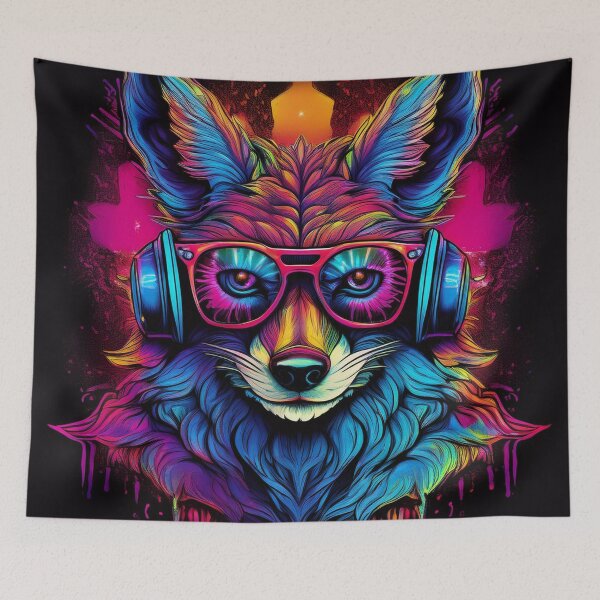 Item preview, Graffiti Coyote in Headphones and Shades designed and sold by Boxing Kangaroo Retail Company.
