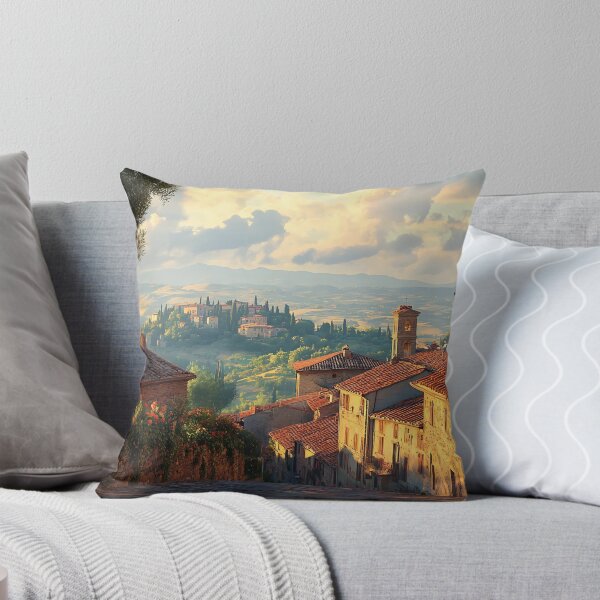 Item preview, Tuscany Montepulciano Streets at Sunset Golden Glow designed and sold by daila70.