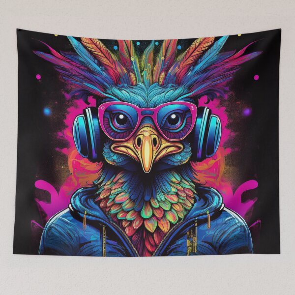 Item preview, Graffiti Roadrunner bird in Headphones and Shades designed and sold by Boxing Kangaroo Retail Company.