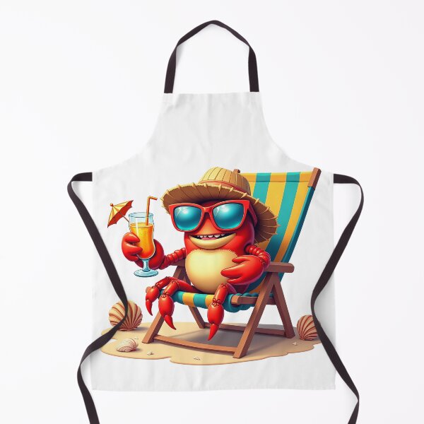 Item preview, Relaxing Crab on the Beach with drink designed and sold by Bulwshop.