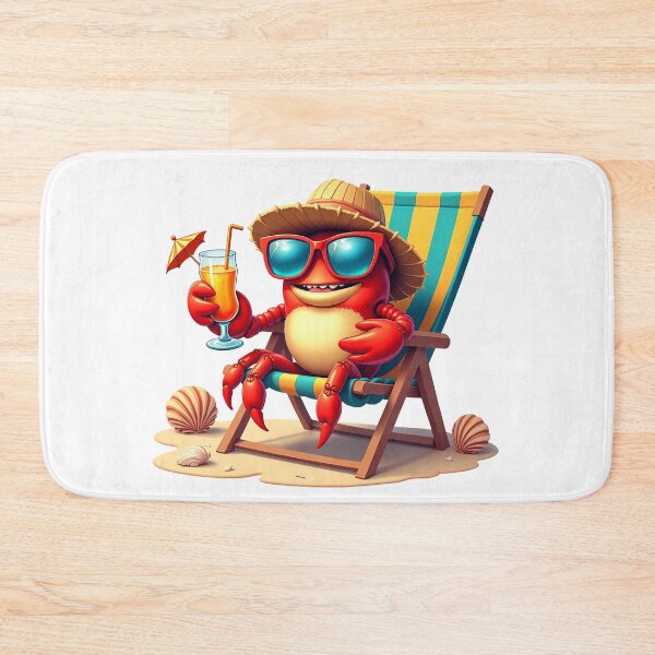 Item preview, Relaxing Crab on the Beach with drink designed and sold by Bulwshop.