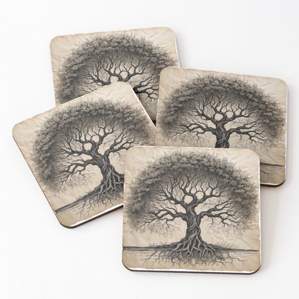Item preview, Twisting Tree on Parchment designed and sold by RebelPaintBrush.
