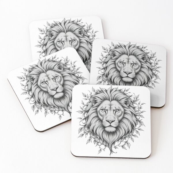 Item preview, Sketch of Lion with Vines designed and sold by RebelPaintBrush.