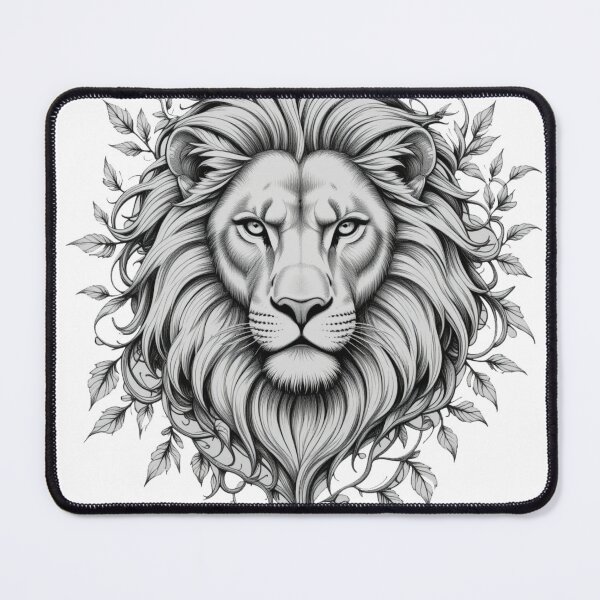 Item preview, Sketch of Lion with Vines designed and sold by RebelPaintBrush.