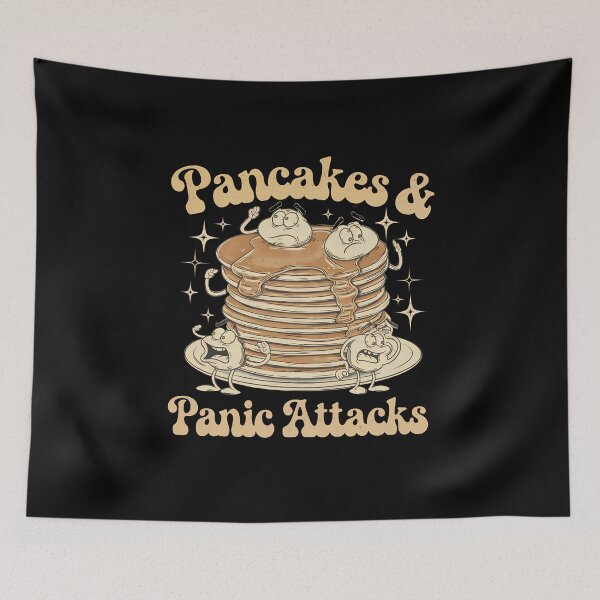 Item preview, Pancakes and Panic Attacks - This is the perfect gift for anyone who loves pancakes and embraces a humorous take on mental health awareness. designed and sold by ZyziowskyArt.