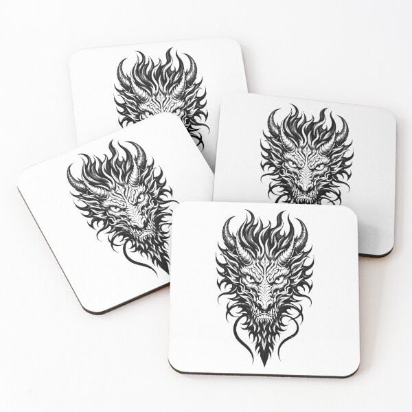Item preview, Tribal Infernal Dragon Tattoo Art Classic T-Shirt, Mythical Beast Fantasy Gamer Design designed and sold by Art-Blend.