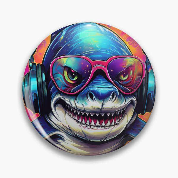 Item preview, Graffiti shark in Headphones and Shades designed and sold by Boxing Kangaroo Retail Company.