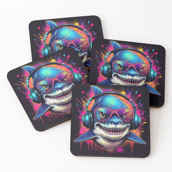 Item preview, Graffiti shark in Headphones and Shades designed and sold by Boxing Kangaroo Retail Company.