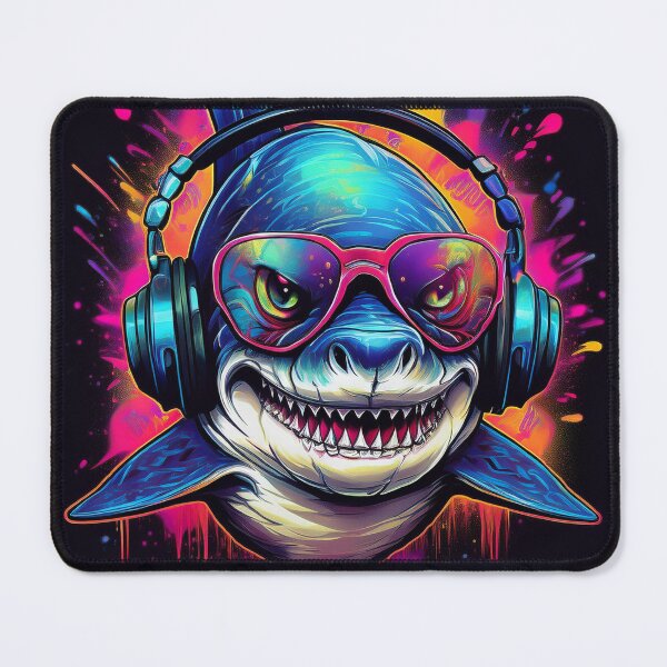Item preview, Graffiti shark in Headphones and Shades designed and sold by Boxing Kangaroo Retail Company.