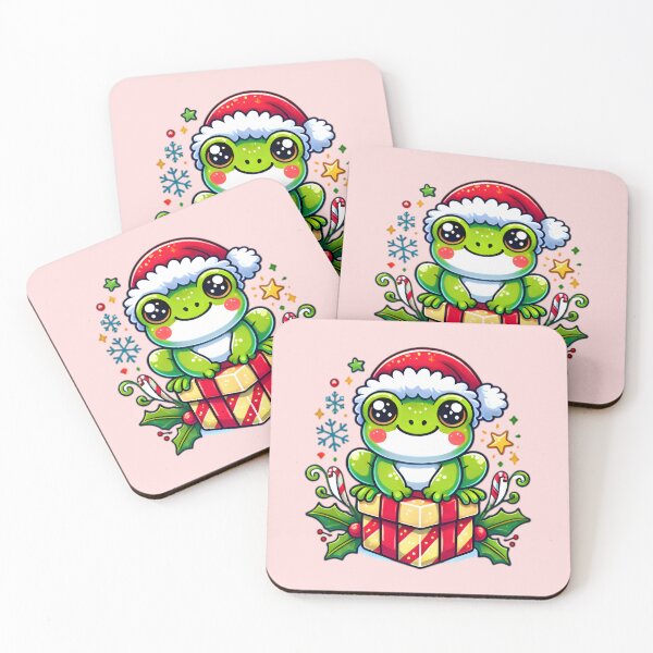 Item preview, Christmas frog with present designed and sold by artonfabrica.
