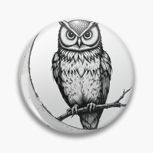 Item preview, Owl with the Moon designed and sold by RebelPaintBrush.