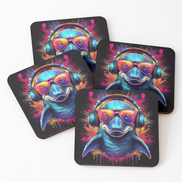 Item preview, Graffiti dolphin in Headphones and Shades designed and sold by Boxing Kangaroo Retail Company.