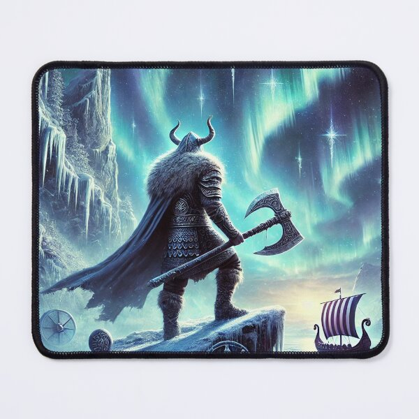 Item preview, Nordic Warrior Under the Aurora designed and sold by Nordic-Muse.