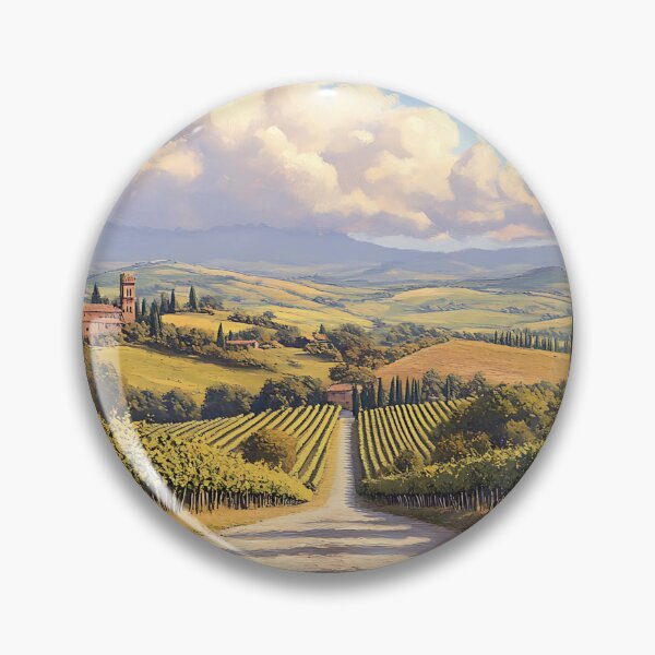 Item preview, Panoramic Tuscan Road with Views of Rolling Hills and Vineyards designed and sold by daila70.
