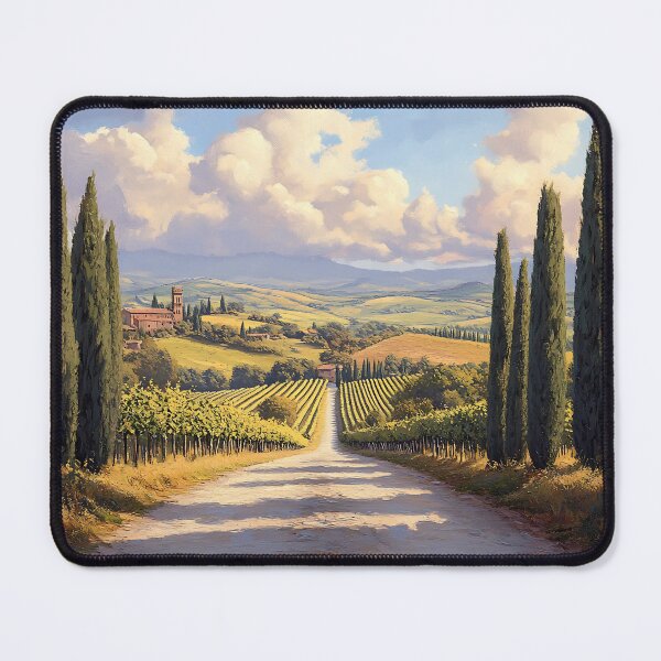Item preview, Panoramic Tuscan Road with Views of Rolling Hills and Vineyards designed and sold by daila70.