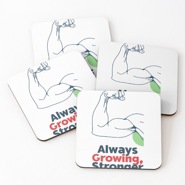 Item preview, "Always Growing Stronger - Motivational Line Art Design with Strength Symbol" designed and sold by IINSPIRA.