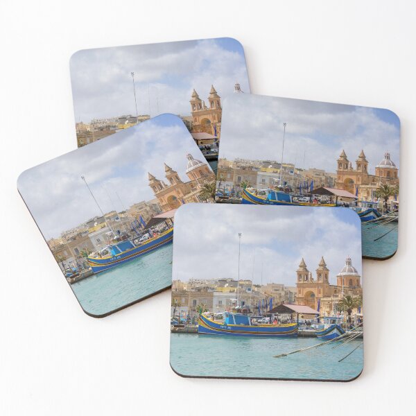 Item preview, Vibrant Marsaxlokk Harbour, Malta designed and sold by Kasia Design.