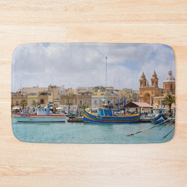Item preview, Vibrant Marsaxlokk Harbour, Malta designed and sold by Kasia Design.