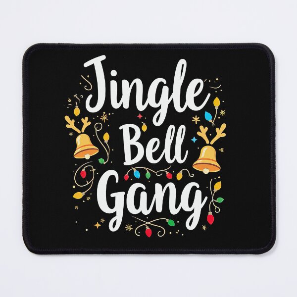 Item preview, Jingle Bell Gang: Christmas Family Teamwork - Bells and Christmas Lights Glowing in Dark Background - Christmas Lovers designed and sold by MUGpro.