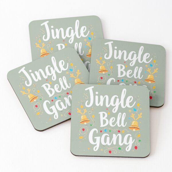 Item preview, Jingle Bell Gang: Christmas Family Teamwork - Bells and Christmas Lights Glowing in Dark Background - Christmas Lovers designed and sold by MUGpro.