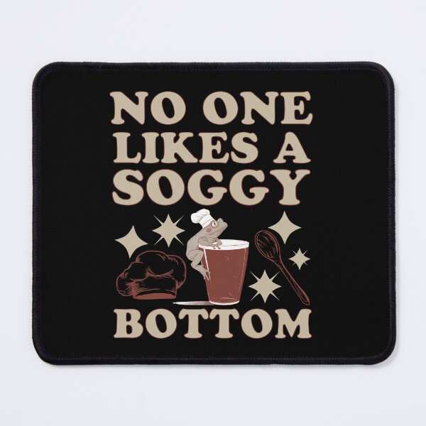Item preview, No one likes a soggy bottom, chef frog hanging onto pint glass designed and sold by BritishDelights.