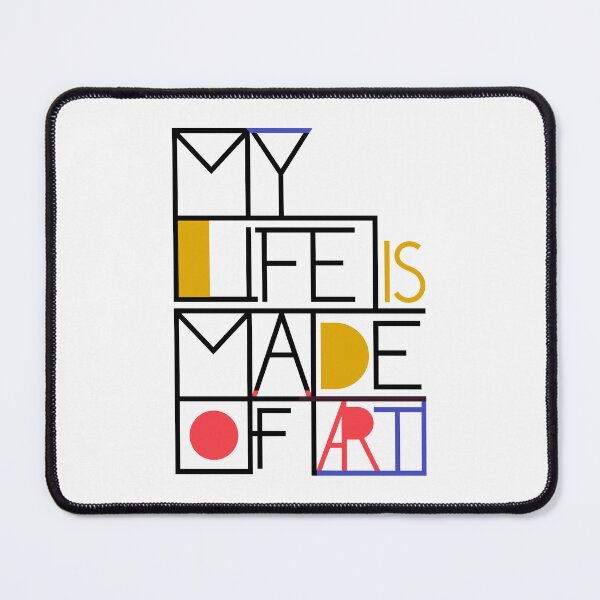 Item preview, Mondrian-Inspired Geometric Art T-Shirt - "My Life Is Made of Art" designed and sold by paulo silveira.