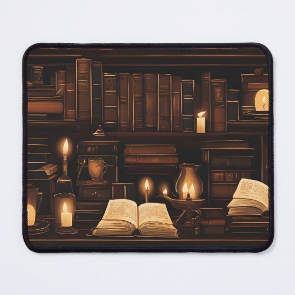 Item preview, Timeless Wisdom A Candlelit Library Scene designed and sold by Eman Abou Ghazy.