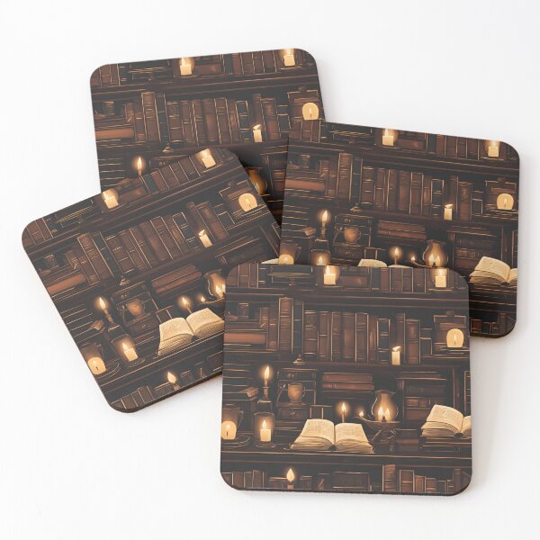 Item preview, Timeless Wisdom A Candlelit Library Scene designed and sold by Eman Abou Ghazy.