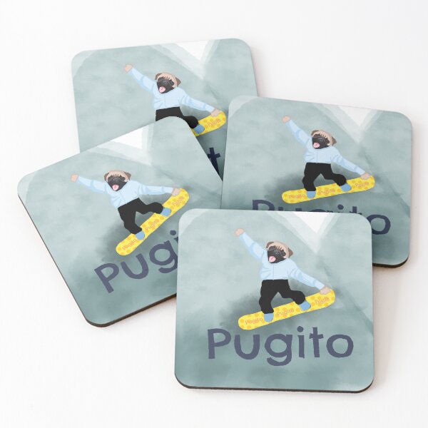 Item preview, Pugito - Snowboarding designed and sold by CuddlyFluffyPug.