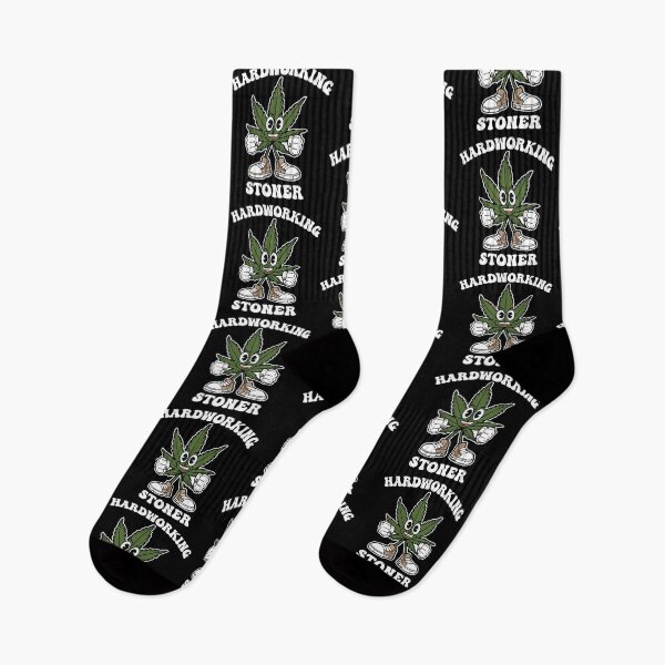 Item preview, Hardworking Stoner - Fun Cannabis Leaf Art designed and sold by Cannaxes Studio.