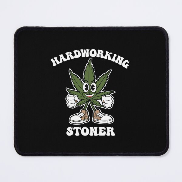 Item preview, Hardworking Stoner - Fun Cannabis Leaf Art designed and sold by Cannaxes Studio.