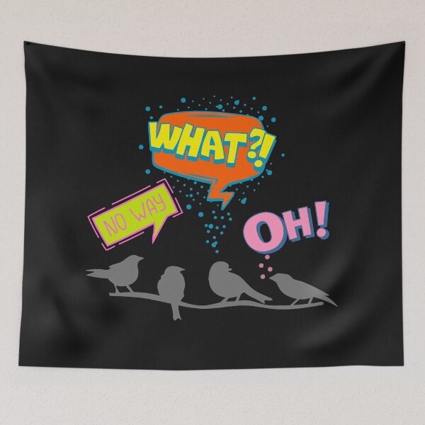 Item preview, Birds-talk like blah blah...joy of simple things designed and sold by Betinka.