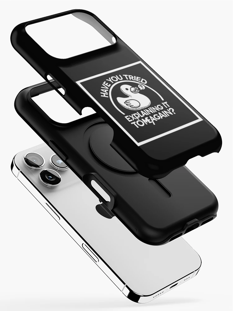 Thumbnail 2 of 4, iPhone Case, Rubberduck Debugging: Coding Humor for Programmers designed and sold by bearification.