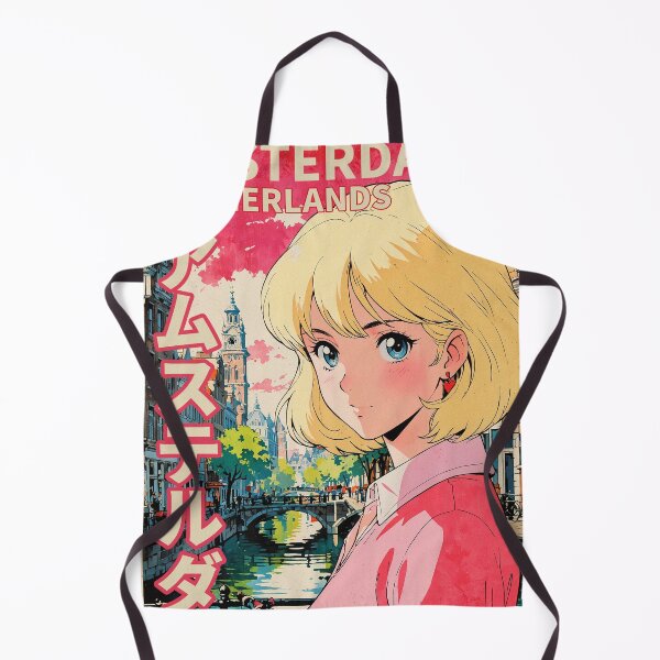 Item preview, Amsterdam Netherlands Blonde Pretty Anime Girl 80s Retro Aesthetic Vintage Cultural Travel designed and sold by onlyanimevibes.