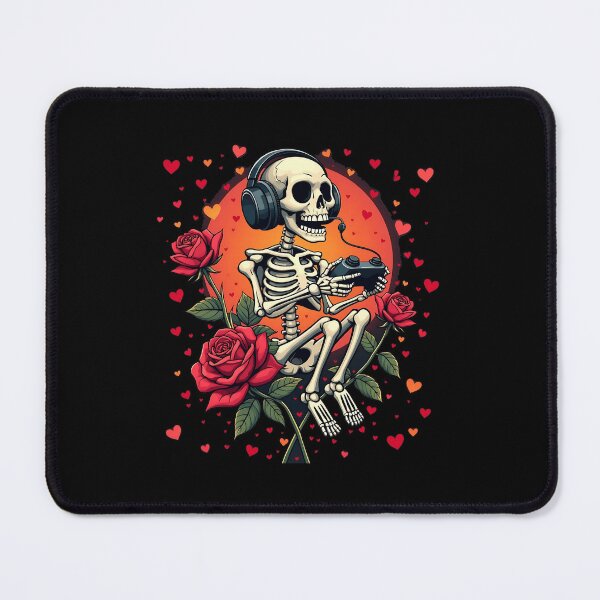 Item preview, Gaming Skeleton with Roses Valentine day gift kids girl designed and sold by Imaginarium Design.
