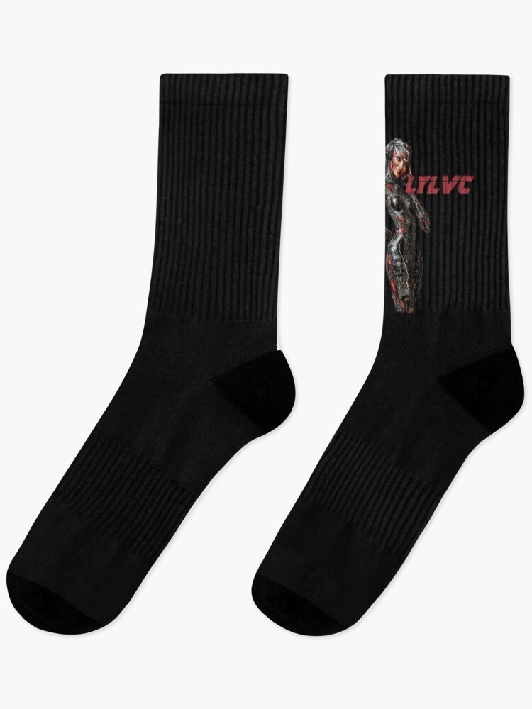 Thumbnail 1 of 5, Socks, LYLVC LOGO - RED ROBOT designed and sold by lylvcband.