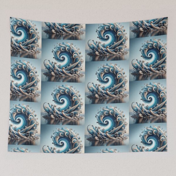 Item preview, geometric decorative waves designed and sold by Dogandesighn.