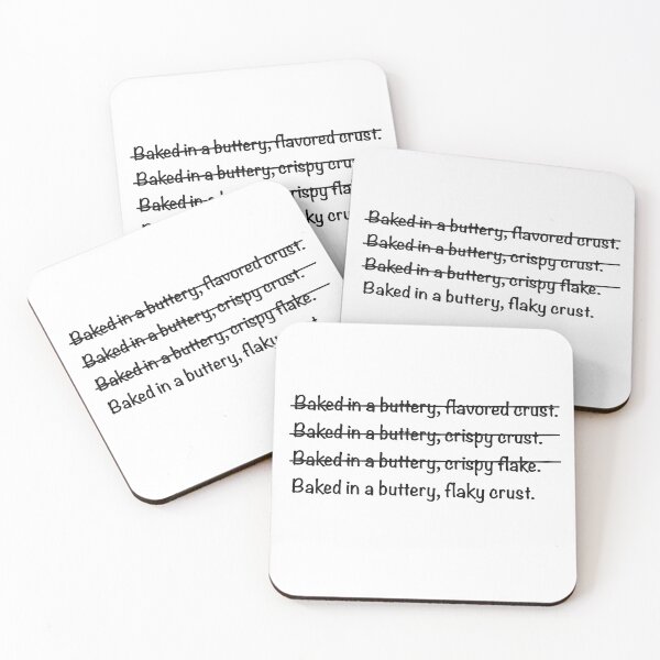 Item preview, Buttery flaky crust (black font) designed and sold by BitsNPix.