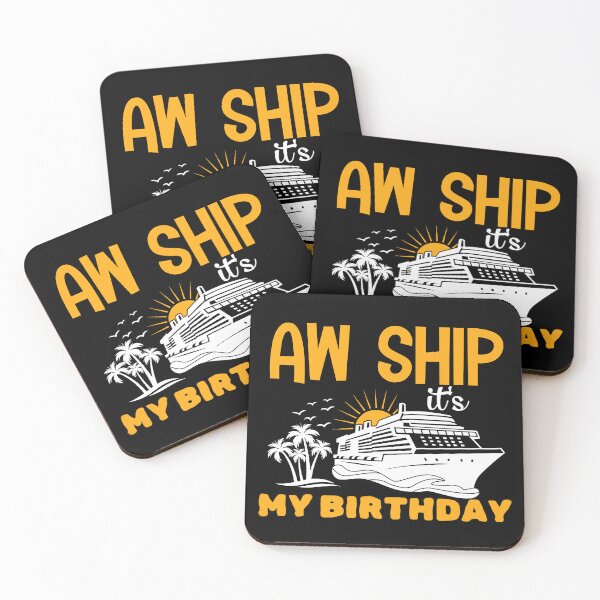 Item preview, Aw ship it's my birthday, perfect gift for anyone who loves to celebrate their special day with humor designed and sold by FelkMariShop.