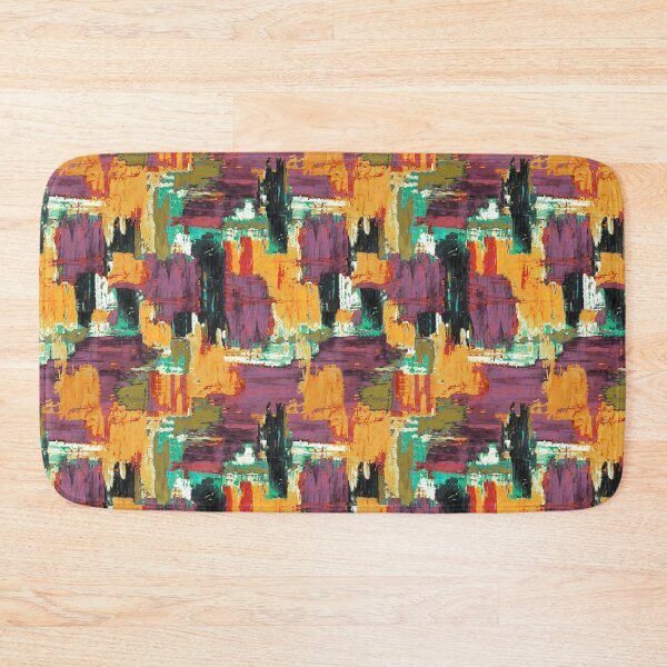 Item preview, Brush strokes artistic orange  purple designed and sold by Alessandro Remo Mazzoni Remotextiles.
