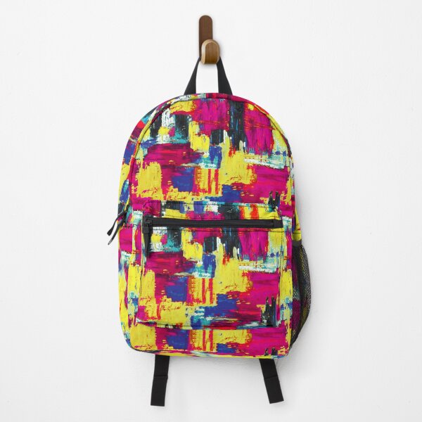 Item preview, Brush strokes artistic magenta yellow designed and sold by Alessandro Remo Mazzoni Remotextiles.